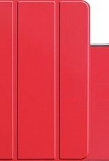 NoXx Hoesje Geschikt voor iPad Pro 2021 (12,9 inch) Hoesje Case Hard Cover Hoes Book Case - Rood