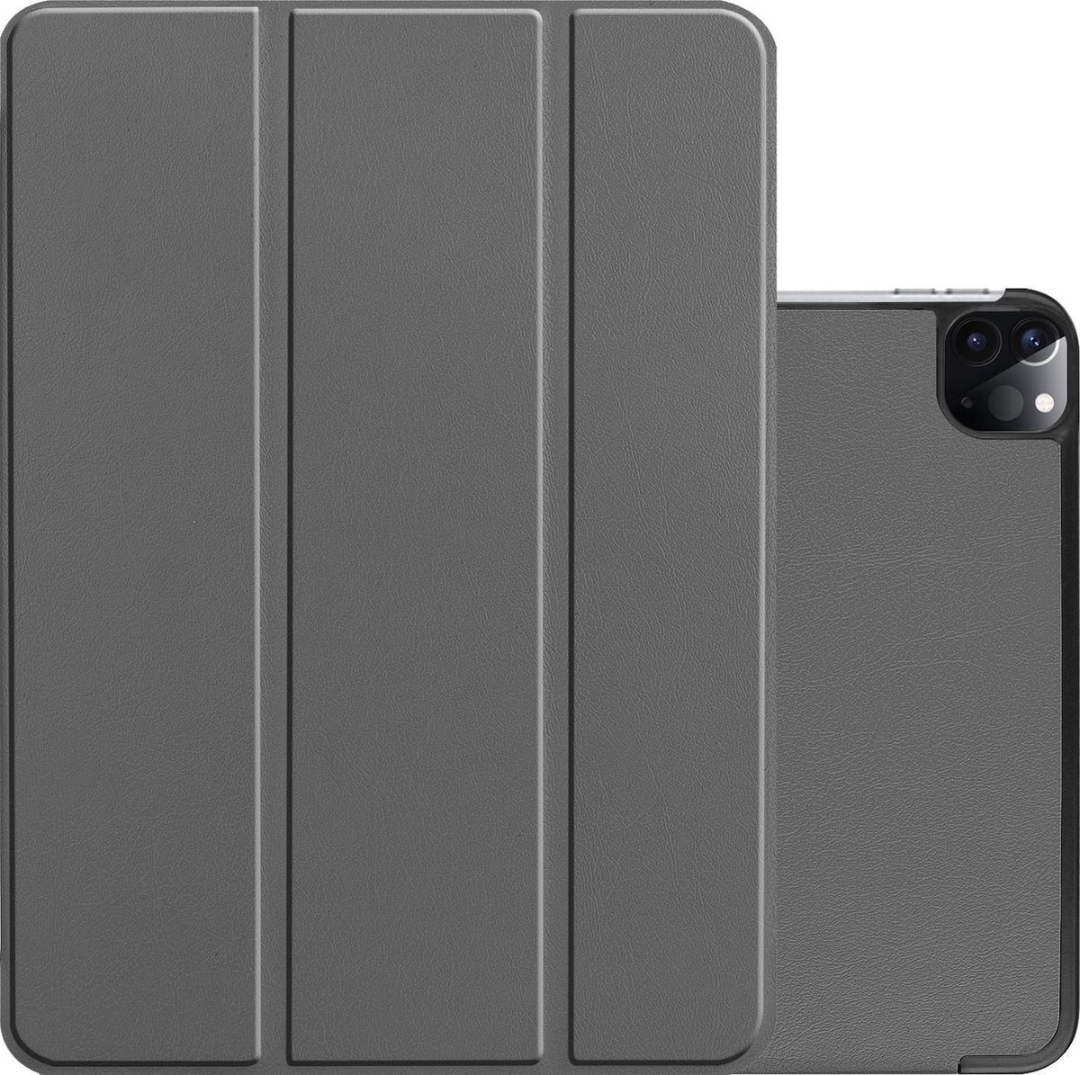 NoXx Hoesje Geschikt voor iPad Pro 2021 (12,9 inch) Hoesje Case Hard Cover Hoes Book Case - Grijs