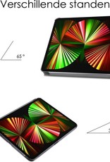 NoXx Hoesje Geschikt voor iPad Pro 2021 (12,9 inch) Hoesje Case Hard Cover Hoes Book Case - Grijs