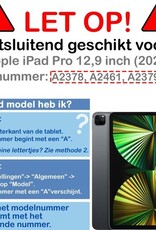 NoXx Hoesje Geschikt voor iPad Pro 2021 (12,9 inch) Hoesje Case Hard Cover Hoes Book Case - Grijs