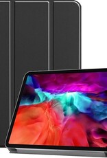Nomfy Hoes Geschikt voor iPad Pro 2021 (12,9 inch) Hoes Tri-fold Tablet Hoesje Case - Hoesje Geschikt voor iPad Pro 12,9 inch (2021) Hoesje Hardcover Bookcase - Zwart
