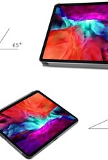 Nomfy Hoes Geschikt voor iPad Pro 2021 (12,9 inch) Hoes Tri-fold Tablet Hoesje Case - Hoesje Geschikt voor iPad Pro 12,9 inch (2021) Hoesje Hardcover Bookcase - Rosé goud