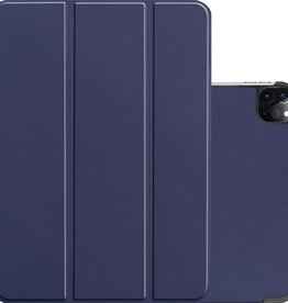 NoXx NoXx iPad Pro 12.9 inch (2021) Hoesje Bookcase met uitsparing Apple Pencil - Donkerblauw