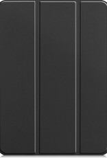 Nomfy Hoes Geschikt voor iPad Pro 2021 (12,9 inch) Hoes Tri-fold Tablet Hoesje Case Met Uitsparing Geschikt voor Apple Pencil - Hoesje Geschikt voor iPad Pro 12,9 inch (2021) Hoesje Hardcover Bookcase - Zwart