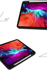 Nomfy Hoes Geschikt voor iPad Pro 2021 (12,9 inch) Hoes Tri-fold Tablet Hoesje Case Met Uitsparing Geschikt voor Apple Pencil - Hoesje Geschikt voor iPad Pro 12,9 inch (2021) Hoesje Hardcover Bookcase - Rood