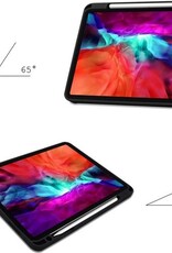 Nomfy Hoes Geschikt voor iPad Pro 2021 (12,9 inch) Hoes Tri-fold Tablet Hoesje Case Met Uitsparing Geschikt voor Apple Pencil - Hoesje Geschikt voor iPad Pro 12,9 inch (2021) Hoesje Hardcover Bookcase - Donkergroen