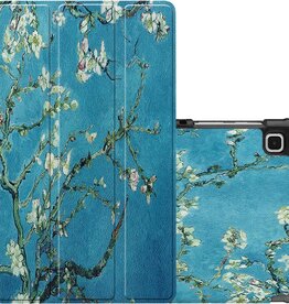 NoXx NoXx Samsung Galaxy Tab A7 Lite Hoesje - Witte Bloesem