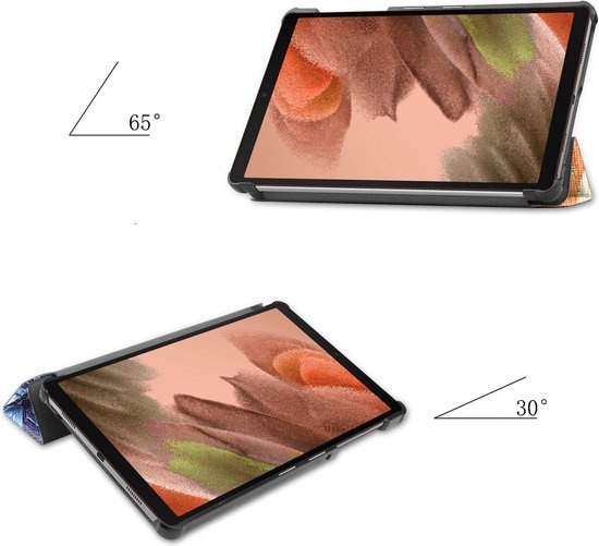 NoXx Hoesje Geschikt voor Samsung Galaxy Tab A7 Lite Hoesje Case Hard Cover Hoes Book Case - Sterrenhemel