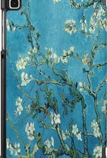 Nomfy Hoes Geschikt voor Samsung Galaxy Tab A7 Lite Hoes Tri-fold Tablet Hoesje Case - Hoesje Geschikt voor Samsung Tab A7 Lite Hoesje Hardcover Bookcase - Bloesem