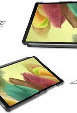 Nomfy Hoes Geschikt voor Samsung Galaxy Tab A7 Lite Hoes Tri-fold Tablet Hoesje Case - Hoesje Geschikt voor Samsung Tab A7 Lite Hoesje Hardcover Bookcase - Donkergroen