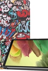 Nomfy Hoes Geschikt voor Samsung Galaxy Tab A7 Lite Hoes Tri-fold Tablet Hoesje Case - Hoesje Geschikt voor Samsung Tab A7 Lite Hoesje Hardcover Bookcase - Graffity