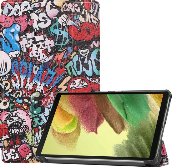 Nomfy Hoes Geschikt voor Samsung Galaxy Tab A7 Lite Hoes Tri-fold Tablet Hoesje Case - Hoesje Geschikt voor Samsung Tab A7 Lite Hoesje Hardcover Bookcase - Graffity