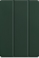 Nomfy Hoes Geschikt voor iPad Pro 2021 (12,9 inch) Hoes Tri-fold Tablet Hoesje Case Met Uitsparing Geschikt voor Apple Pencil - Hoesje Geschikt voor iPad Pro 12,9 inch (2021) Hoesje Hardcover Bookcase - Donkergroen