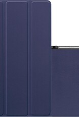NoXx Hoesje Geschikt voor Samsung Galaxy Tab A7 Lite Hoesje Case Hard Cover Hoes Book Case - Donkerblauw