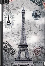 NoXx Hoesje Geschikt voor Samsung Galaxy Tab A7 Lite Hoesje Case Hard Cover Hoes Book Case - Eiffeltoren