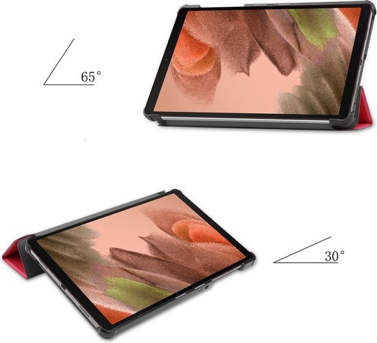 NoXx Hoesje Geschikt voor Samsung Galaxy Tab A7 Lite Hoesje Case Hard Cover Hoes Book Case - Rood