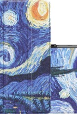 NoXx Hoesje Geschikt voor Samsung Galaxy Tab A7 Lite Hoesje Case Hard Cover Hoes Book Case - Sterrenhemel