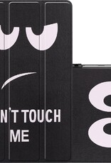 NoXx Hoesje Geschikt voor Samsung Galaxy Tab A7 Lite Hoesje Case Hard Cover Hoes Book Case - Don't Touch Me