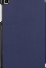 Nomfy Hoes Geschikt voor Samsung Galaxy Tab A7 Lite Hoes Tri-fold Tablet Hoesje Case - Hoesje Geschikt voor Samsung Tab A7 Lite Hoesje Hardcover Bookcase - Donkerblauw
