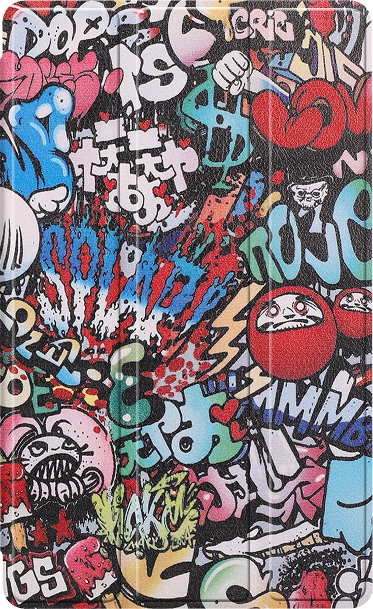 Nomfy Hoes Geschikt voor Samsung Galaxy Tab A7 Lite Hoes Tri-fold Tablet Hoesje Case - Hoesje Geschikt voor Samsung Tab A7 Lite Hoesje Hardcover Bookcase - Graffity