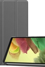 Nomfy Hoes Geschikt voor Samsung Galaxy Tab A7 Lite Hoes Tri-fold Tablet Hoesje Case - Hoesje Geschikt voor Samsung Tab A7 Lite Hoesje Hardcover Bookcase - Grijs