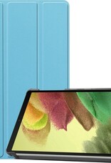 Nomfy Hoes Geschikt voor Samsung Galaxy Tab A7 Lite Hoes Tri-fold Tablet Hoesje Case - Hoesje Geschikt voor Samsung Tab A7 Lite Hoesje Hardcover Bookcase - Lichtblauw