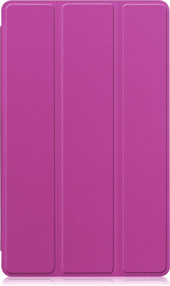 Nomfy Hoes Geschikt voor Samsung Galaxy Tab A7 Lite Hoes Tri-fold Tablet Hoesje Case - Hoesje Geschikt voor Samsung Tab A7 Lite Hoesje Hardcover Bookcase - Paars