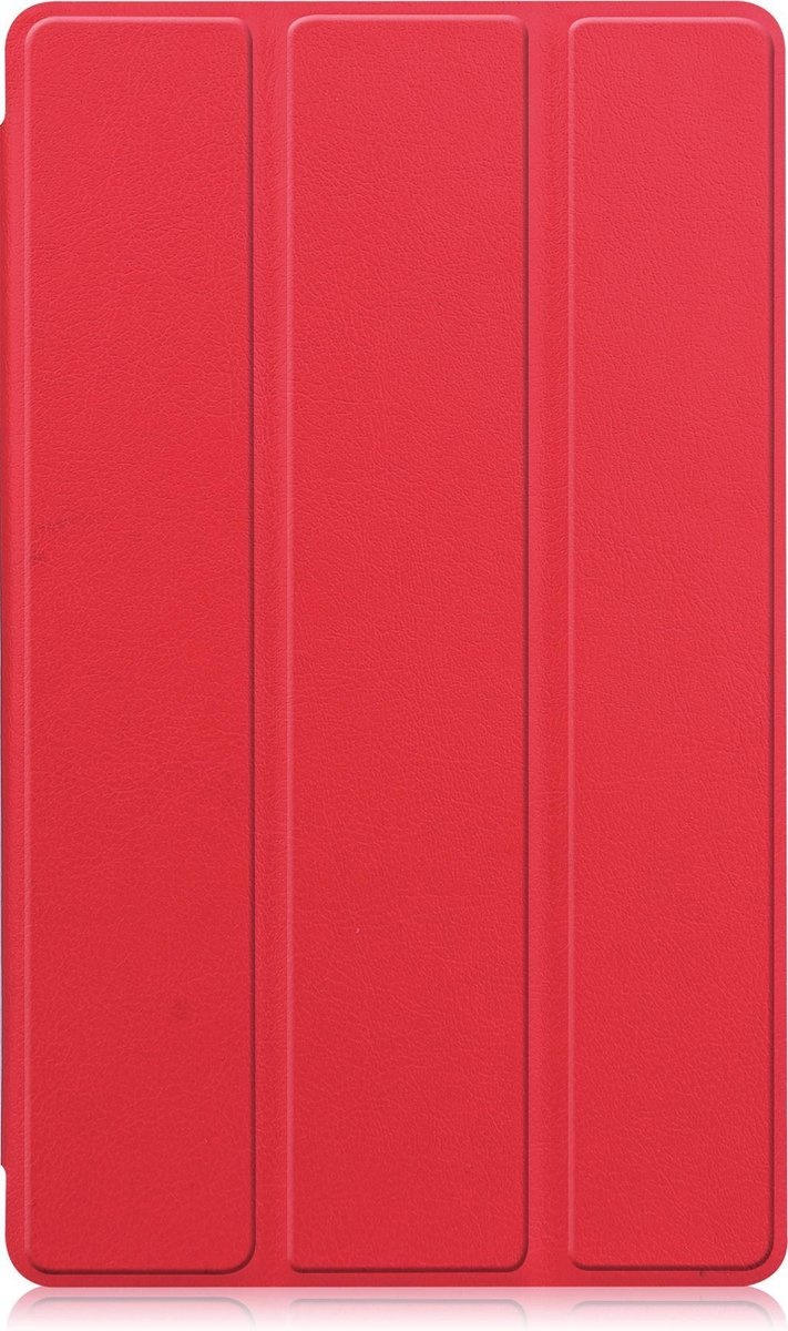 Nomfy Hoes Geschikt voor Samsung Galaxy Tab A7 Lite Hoes Tri-fold Tablet Hoesje Case - Hoesje Geschikt voor Samsung Tab A7 Lite Hoesje Hardcover Bookcase - Rood