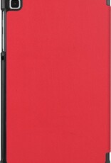 Nomfy Hoes Geschikt voor Samsung Galaxy Tab A7 Lite Hoes Tri-fold Tablet Hoesje Case - Hoesje Geschikt voor Samsung Tab A7 Lite Hoesje Hardcover Bookcase - Rood