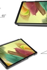 Nomfy Hoes Geschikt voor Samsung Galaxy Tab A7 Lite Hoes Tri-fold Tablet Hoesje Case - Hoesje Geschikt voor Samsung Tab A7 Lite Hoesje Hardcover Bookcase - Rood