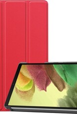 Nomfy Hoes Geschikt voor Samsung Galaxy Tab A7 Lite Hoes Tri-fold Tablet Hoesje Case - Hoesje Geschikt voor Samsung Tab A7 Lite Hoesje Hardcover Bookcase - Rood