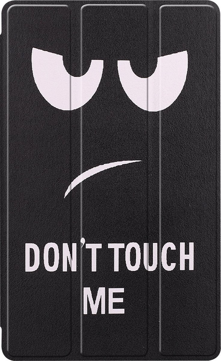 Nomfy Hoes Geschikt voor Samsung Galaxy Tab A7 Lite Hoes Tri-fold Tablet Hoesje Case - Hoesje Geschikt voor Samsung Tab A7 Lite Hoesje Hardcover Bookcase - Don't Touch Me