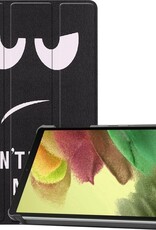 Nomfy Hoes Geschikt voor Samsung Galaxy Tab A7 Lite Hoes Tri-fold Tablet Hoesje Case - Hoesje Geschikt voor Samsung Tab A7 Lite Hoesje Hardcover Bookcase - Don't Touch Me