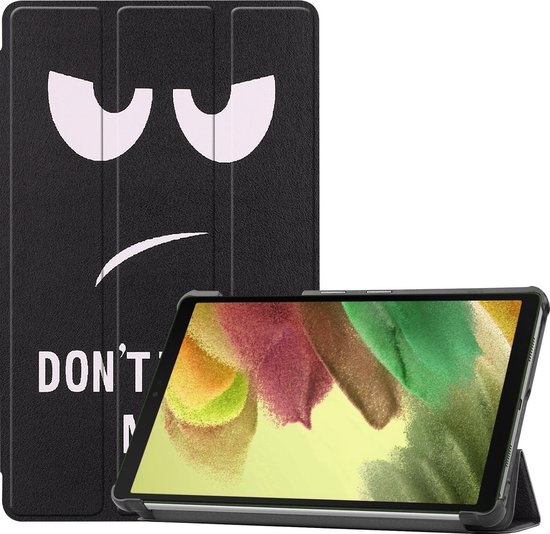 Nomfy Hoes Geschikt voor Samsung Galaxy Tab A7 Lite Hoes Tri-fold Tablet Hoesje Case - Hoesje Geschikt voor Samsung Tab A7 Lite Hoesje Hardcover Bookcase - Don't Touch Me
