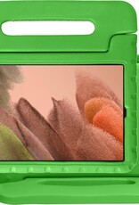 NoXx Hoesje Geschikt voor Samsung Galaxy Tab A7 Lite Hoesje Kinderhoes Shockproof Hoes Kids Case - Groen