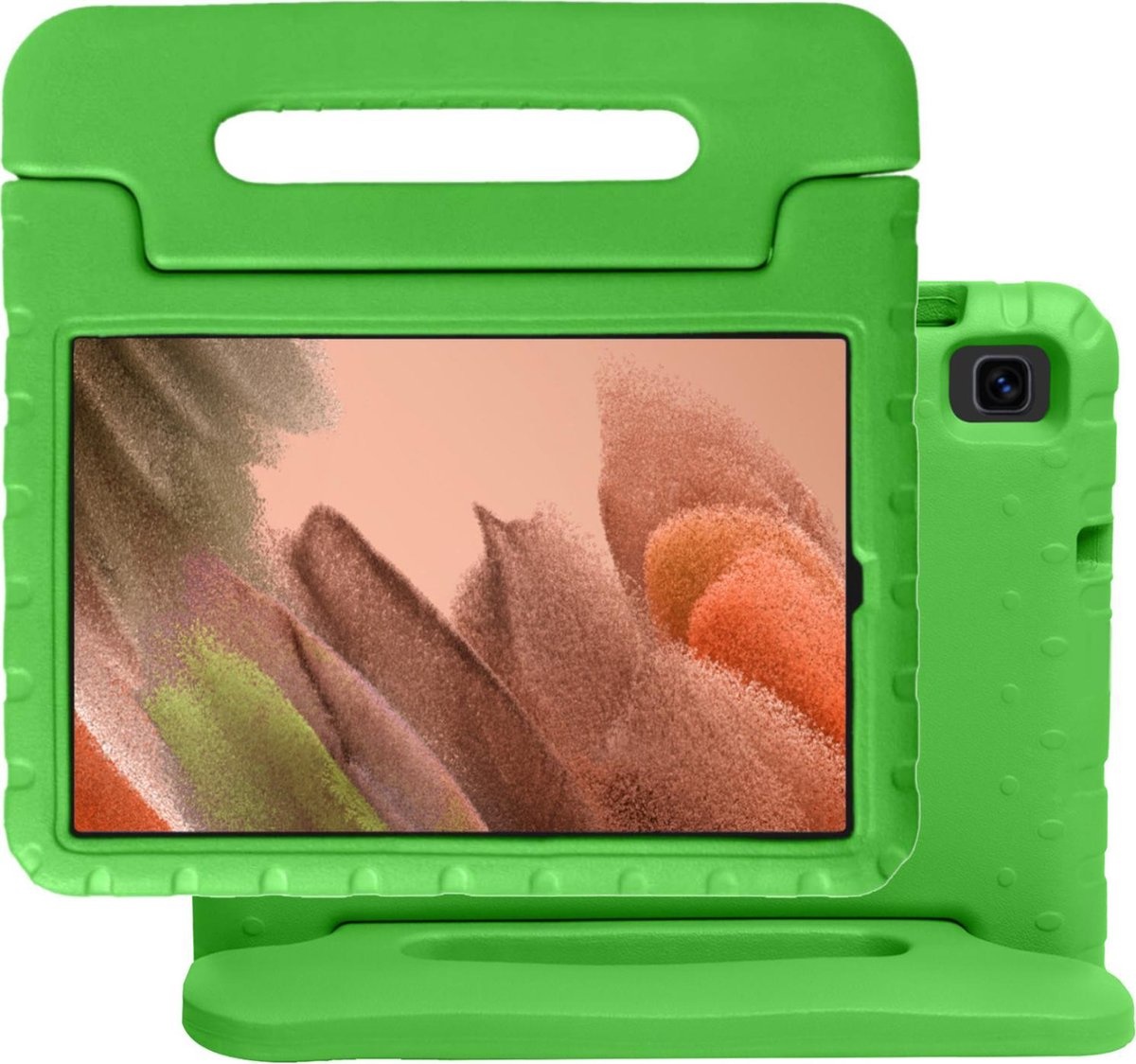 NoXx Hoesje Geschikt voor Samsung Galaxy Tab A7 Lite Hoesje Kinderhoes Shockproof Hoes Kids Case - Groen