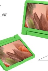 NoXx Hoesje Geschikt voor Samsung Galaxy Tab A7 Lite Hoesje Kinderhoes Shockproof Hoes Kids Case - Groen