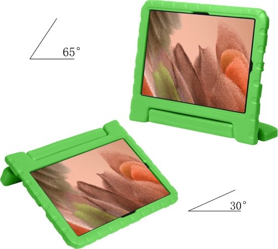NoXx Hoesje Geschikt voor Samsung Galaxy Tab A7 Lite Hoesje Kinderhoes Shockproof Hoes Kids Case - Groen