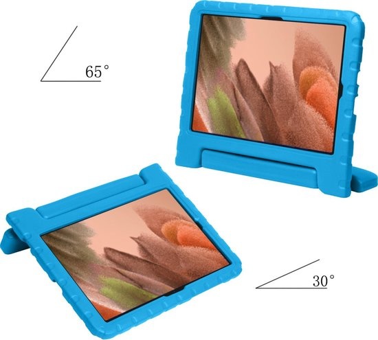 NoXx Hoesje Geschikt voor Samsung Galaxy Tab A7 Lite Hoesje Kinderhoes Shockproof Hoes Kids Case - Blauw