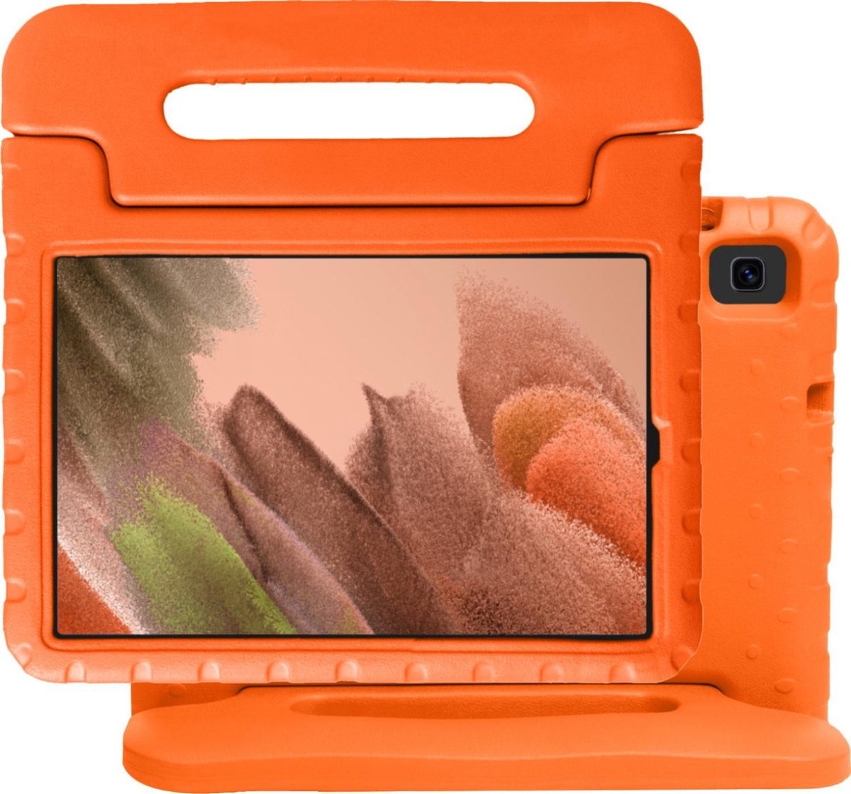 NoXx Hoesje Geschikt voor Samsung Galaxy Tab A7 Lite Hoesje Kinderhoes Shockproof Hoes Kids Case - Oranje