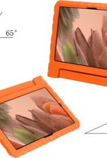 NoXx Hoesje Geschikt voor Samsung Galaxy Tab A7 Lite Hoesje Kinderhoes Shockproof Hoes Kids Case - Oranje
