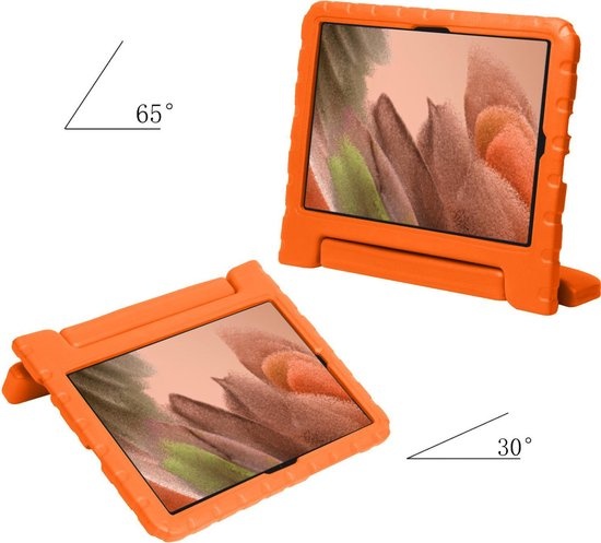 NoXx Hoesje Geschikt voor Samsung Galaxy Tab A7 Lite Hoesje Kinderhoes Shockproof Hoes Kids Case - Oranje