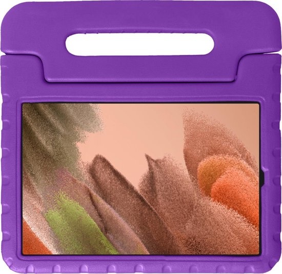 NoXx Hoesje Geschikt voor Samsung Galaxy Tab A7 Lite Hoesje Kinderhoes Shockproof Hoes Kids Case - Paars