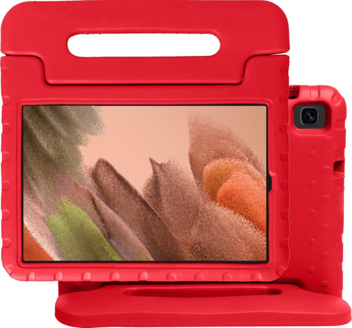NoXx Hoesje Geschikt voor Samsung Galaxy Tab A7 Lite Hoesje Kinderhoes Shockproof Hoes Kids Case - Rood