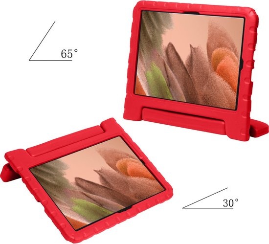 NoXx Hoesje Geschikt voor Samsung Galaxy Tab A7 Lite Hoesje Kinderhoes Shockproof Hoes Kids Case - Rood
