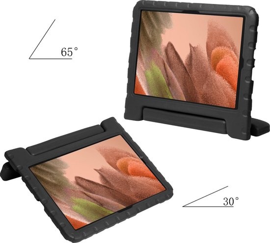 NoXx Hoesje Geschikt voor Samsung Galaxy Tab A7 Lite Hoesje Kinderhoes Shockproof Hoes Kids Case - Zwart