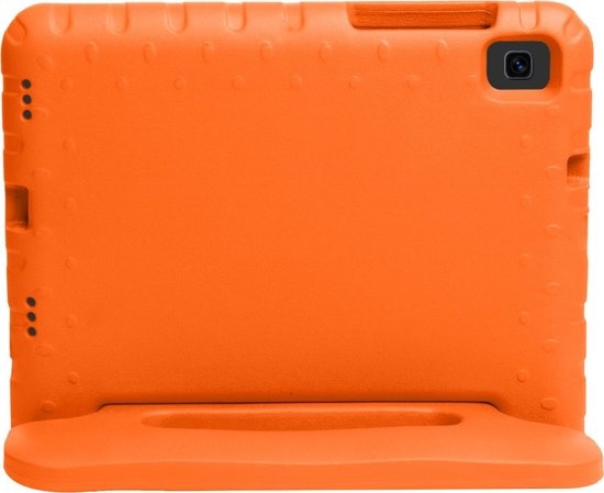 Nomfy Hoes Geschikt voor Samsung Galaxy Tab A7 Lite Hoes Bumper Kindvriendelijk Kids Case Kinderhoes - Hoesje Geschikt voor Samsung Tab A7 Lite Hoesje Shockproof Cover Hoes - Oranje