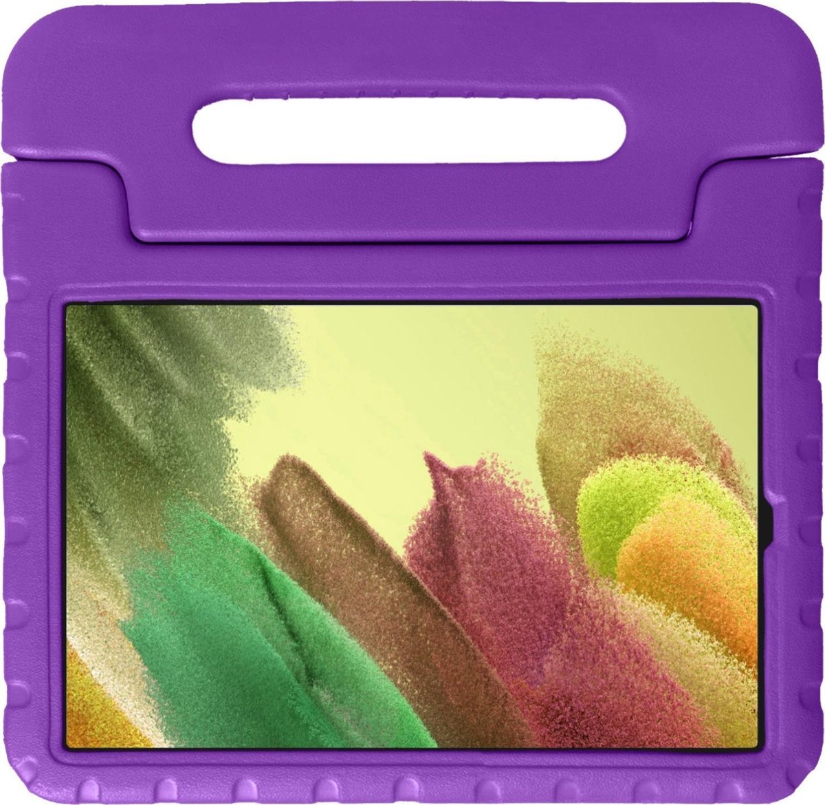 Nomfy Hoes Geschikt voor Samsung Galaxy Tab A7 Lite Hoes Bumper Kindvriendelijk Kids Case Kinderhoes - Hoesje Geschikt voor Samsung Tab A7 Lite Hoesje Shockproof Cover Hoes - Paars