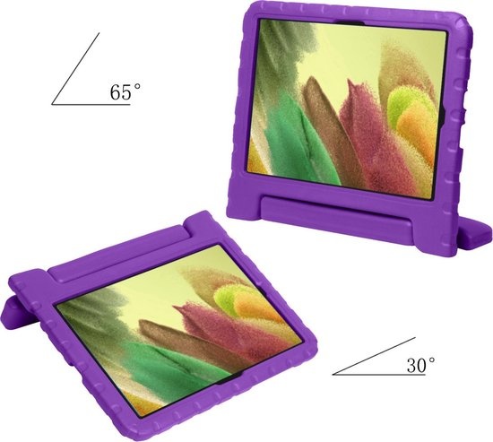Nomfy Hoes Geschikt voor Samsung Galaxy Tab A7 Lite Hoes Bumper Kindvriendelijk Kids Case Kinderhoes - Hoesje Geschikt voor Samsung Tab A7 Lite Hoesje Shockproof Cover Hoes - Paars