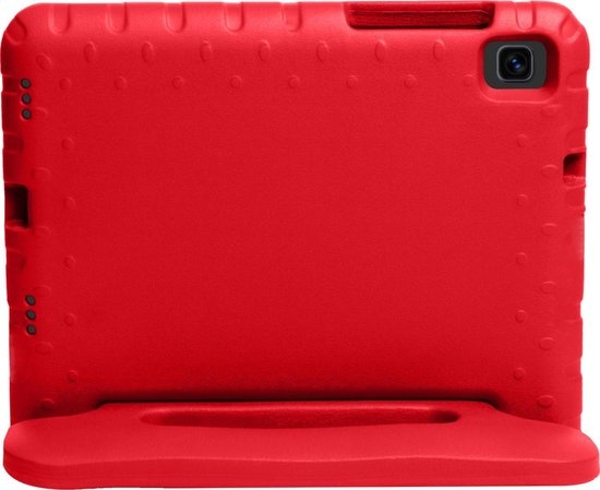 Nomfy Hoes Geschikt voor Samsung Galaxy Tab A7 Lite Hoes Bumper Kindvriendelijk Kids Case Kinderhoes - Hoesje Geschikt voor Samsung Tab A7 Lite Hoesje Shockproof Cover Hoes - Rood